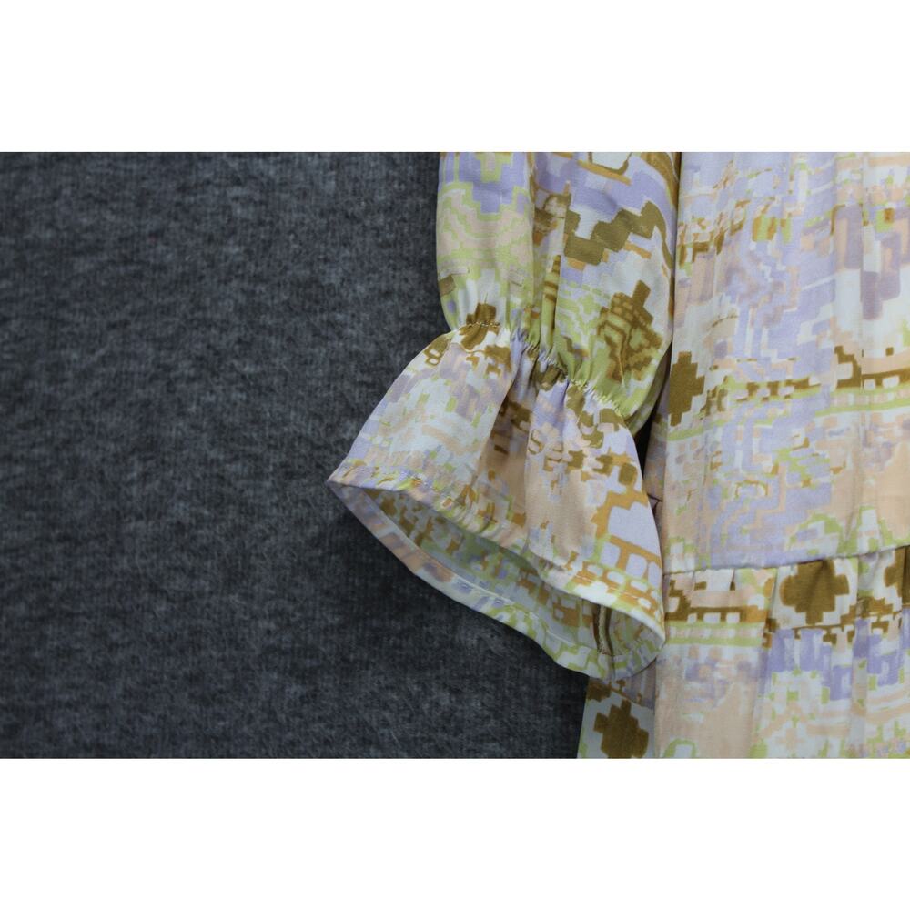 Shyanne Women's Large Watercolor Southwestern Cowgirl Long Sleeve Maxi Dress - Picture 5 of 8